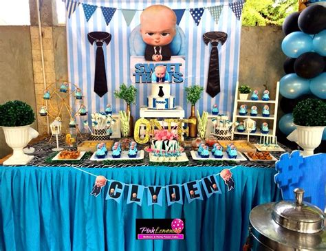 For more party ideas, make sure to read our blog article about boys birthday party themes. Boss Baby ... | Baby birthday party boy, Baby boy 1st ...