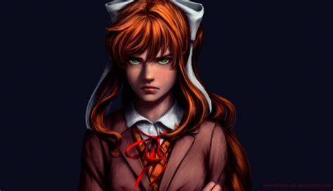 Angry Monika 3 By Honeybunny Art On Deviantart