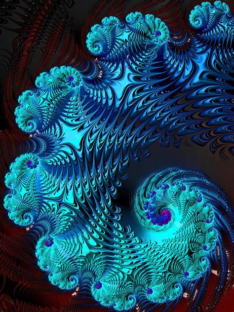 Fractal Art Blue Wave Digital Art By Hh Photography Of Florida Pixels