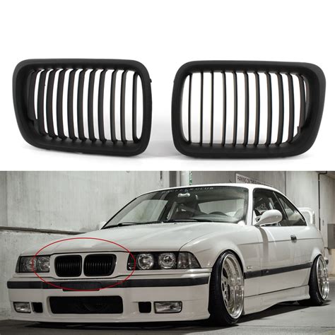 Matte Black Front Kidney Grille For Bmw E36 97 98 In Racing Grills From