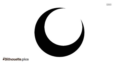 Black Crescent Moon Silhouette Clipart Silhouettepics