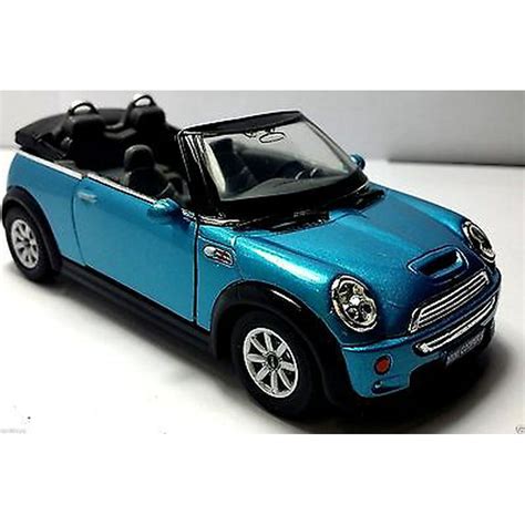 5 Kinsmart Mini Cooper S Convertible Diecast Model Toy Car 128 Blue