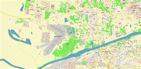 Tuscaloosa Alabama Us Map Vector City Plan High Detailed Street Map