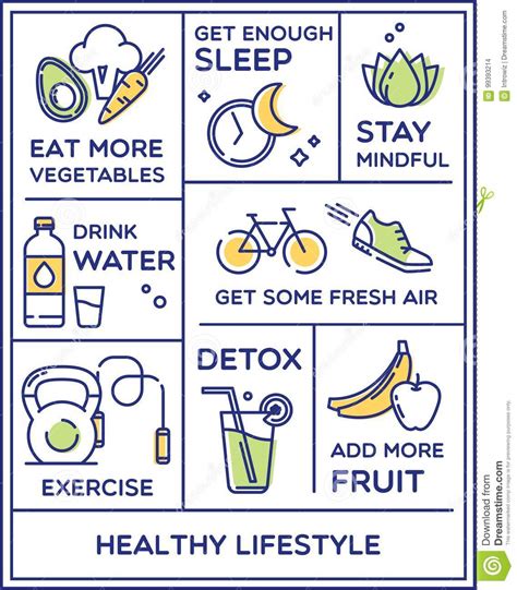 Healthy lifestyle poster stock vector. Illustration of ...