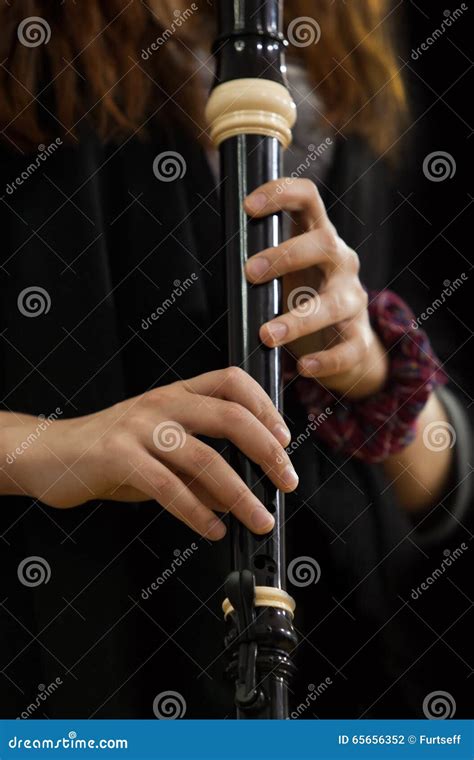 Hands Girl Playing Of Recorder Stock Photo Image Of Playing Cultures