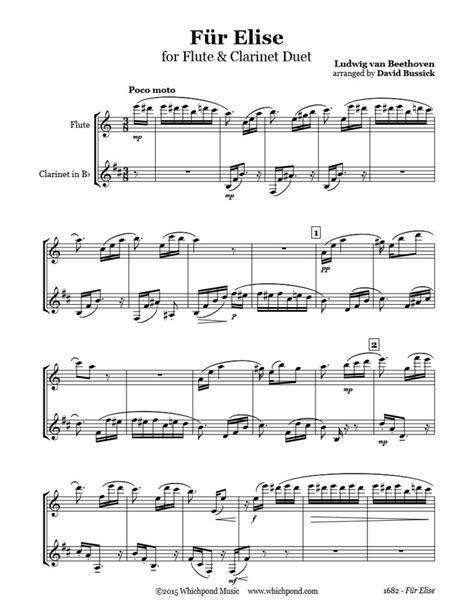 With that being said, fur elise is not an easy song, but my goal as an educator is to show people that it actually is easy. Beethoven Für Elise Flute/Clarinet Duet - Whichpond Music