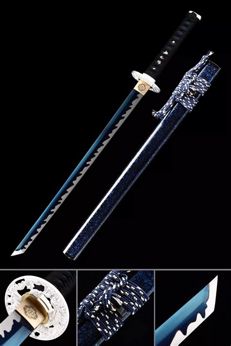 Blue Ninja Sword Handmade Japanese Ninjato Ninja Sword With Dark Blue