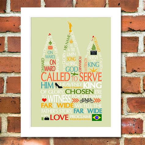 Printable Missionary Called To Serve Art Poster Sister