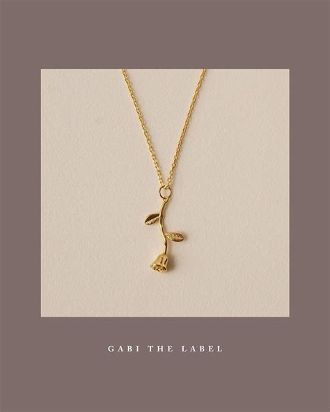 Jewelries Gabi Gold Necklace Studio Instagram Gold Pendant