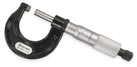 Starrett Ratchet Thimble Outside Micrometer 0 To 1 In Range Inmm