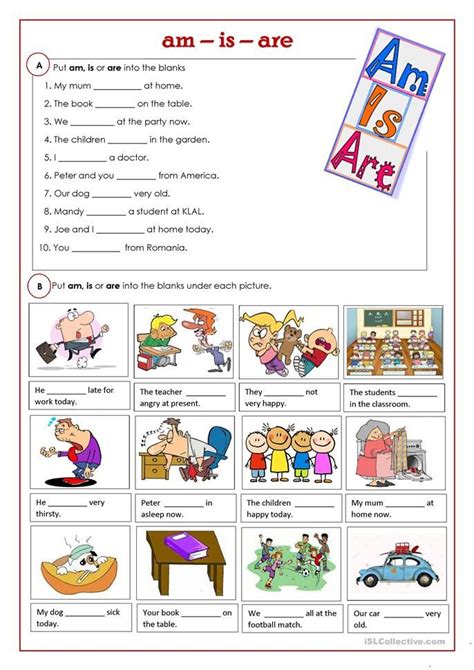 Am Is Or Are English Esl Worksheets English Phonics Teach English