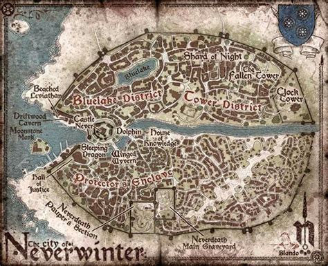 Neverwinter Map Neverwinter Dandd Fantasy Map Fantasy World Map