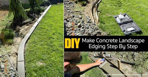 Many manufacturers make precast edging or tiles to match paver patterns. DIY: Make Concrete Landscape Edging Step By Step