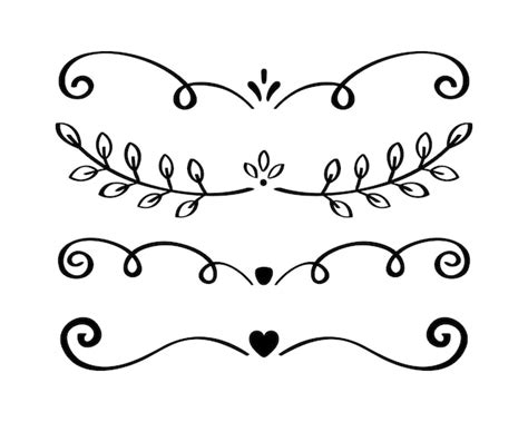 Premium Vector Ornament Hand Drawn Divider Collection Vintage Lines