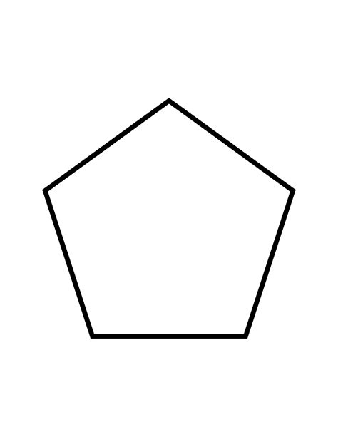 Flashcard Of A Polygon With Five Equal Sides Clipart Etc