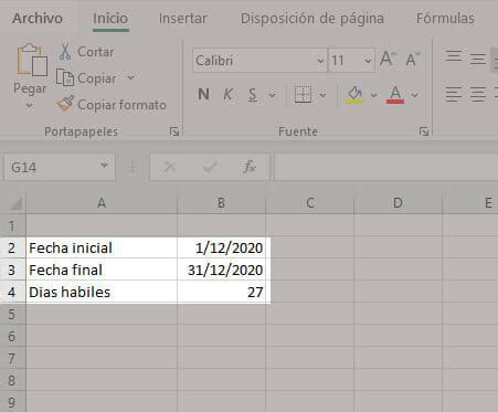 Como contar días hábiles entre fechas en Excel Excel fácil para mi