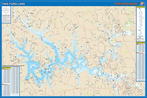 Tims Ford Lake Fishing Map