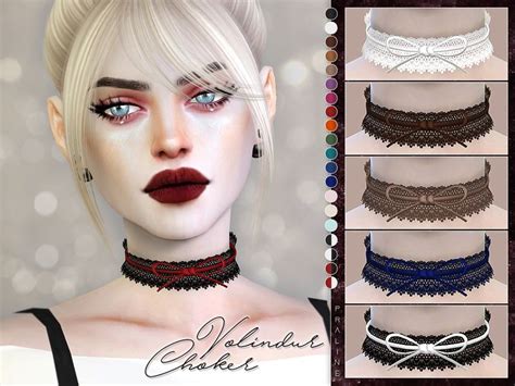 Pralinesims Lace Collar Choker In 20 Colors Works With Morphs Found