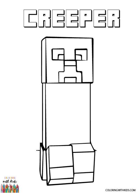 Minecraft coloring pages, a large collection for free printing. Pin on Minecraft birthday Party
