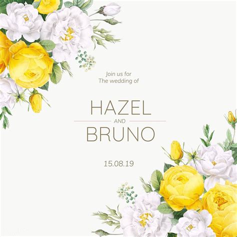 Patio design ideas | home decoration inf. Download premium png of Blooming wedding invitation card ...