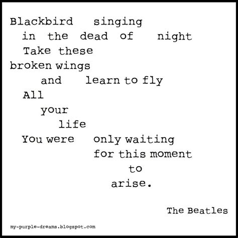 Pack your things leave somehow blackbird's song is over now uh. Pin on Encouragement