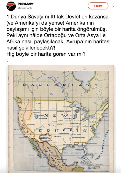 Haritanın I Dünya Savaşında Florida nın Türklere verilmesinin