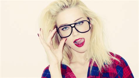 Wallpaper Face Model Blonde Simple Background Women With Glasses