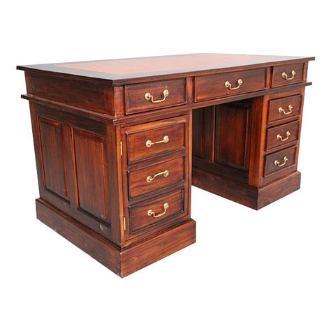 Solid Mahogany Wood Office Desk Antique Style Business Furniture Ebay