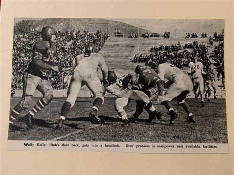 Wally Kelly Utah Utes 1943 Sands Football Pictorial Co Panel Ebay