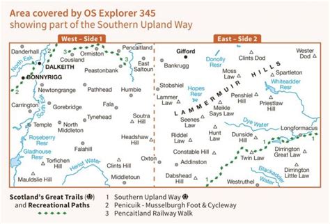 Os Explorer 345 Lammermuir Hills Ldwa Long Distance Paths Publication Details