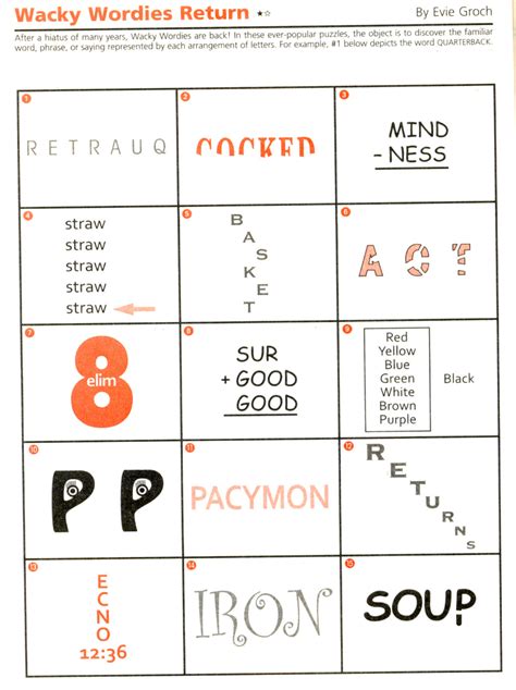 Free Printable Wacky Wordies With Answers