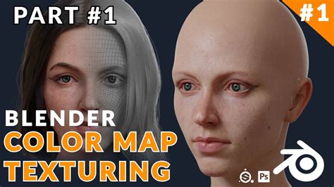 Blender Skin Texturing And Hair Grooming Color Map Texturing Part 01