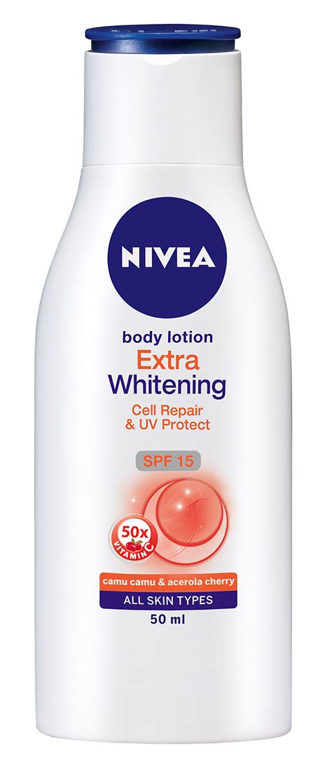 1 X 50ml Nivea Body Lotion Extra Whitening Cell Repair And Uv Protect