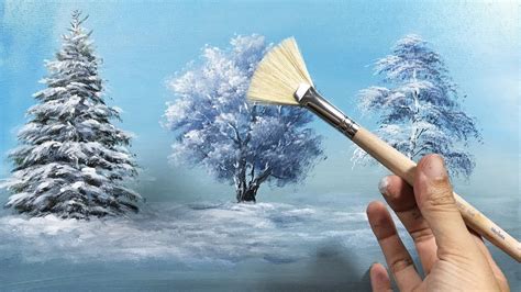 Https://tommynaija.com/draw/how To Draw A Beautiful Winter Tree With Fan Brush