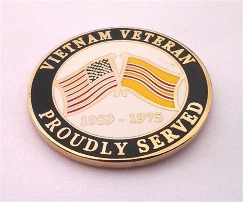 Vietnam Veteran Proudly Served 1 Military Hat Pin Etsy