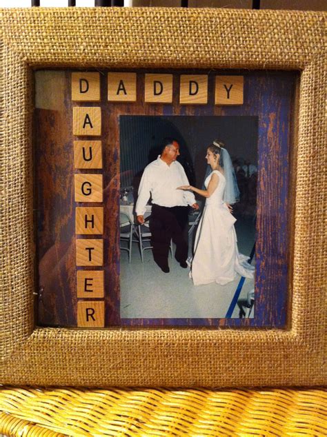 Fathers Day T Pic Framed Of Daddy And Daughter Tiles That Spell