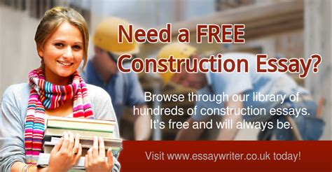 The latest technologies must serve your good, and they are capable of delivering. Get a free construction essay by browsing through our ...