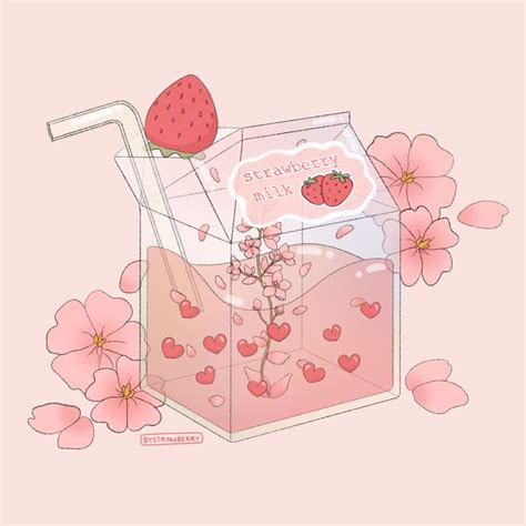 Strawberry Milk Art Print In 2021 Milk Art Strawberry Art