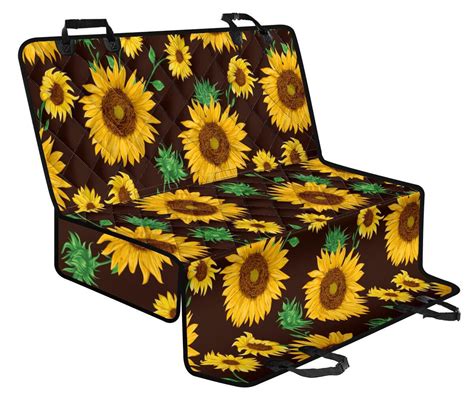 Sunflowers Floral Flowers Car Back Seat Pet Seat Covers Etsy