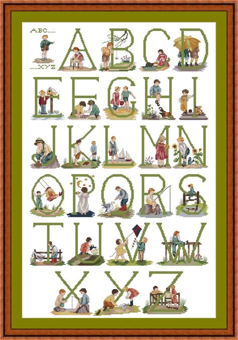 A to z alphabets cross stitch pattern download. Cross-stitch Alphabet of Children for Girls & Boys | Flickr