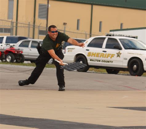 Deputies Learning The Techniques Required To Deploy Spike Strips Walton County Law