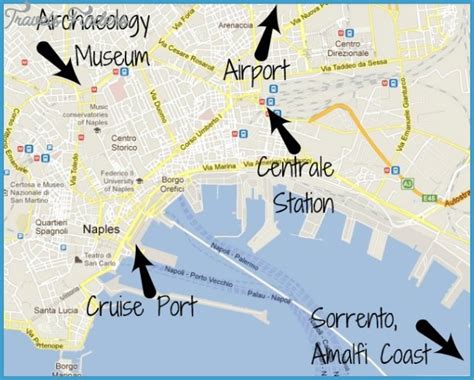Map Of Naples Tourist Attractions Planetware Italy To