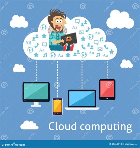 Business Cloud Computing Concept Stock Vector Illustration Of