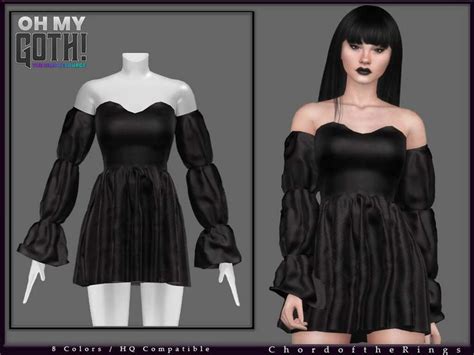 The Sims Resource Oh My Goth Chordoftherings Gothic Dress In 2022
