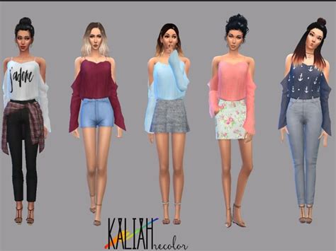 This Cute Blouse Is A Recolor Of Taksiks Kaliah Found In Tsr Category