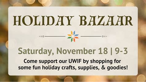 Uwif Holiday Bazaar First United Methodist Church Of Olympia