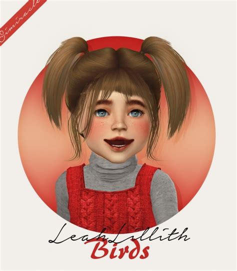 Leahlillith Birds Hair For Kids And Toddlers At Simiracle Sims 4 Updates
