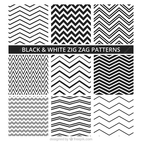 Premium Vector Black And White Zig Zag Patterns