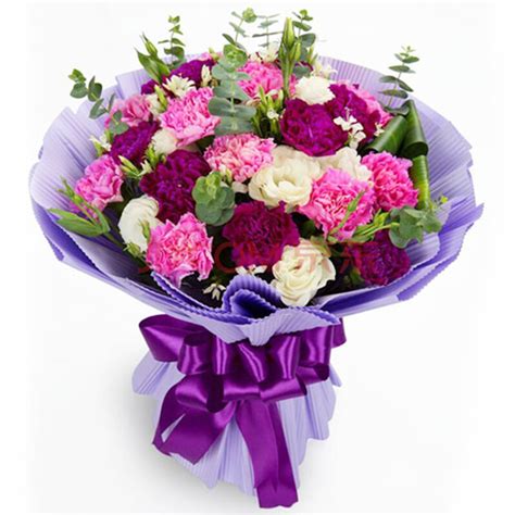 Send Mixed Color Carnations In Bouquet To Davao Philippines