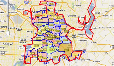 North Dallas Zip Code Map Tourist Map Of English
